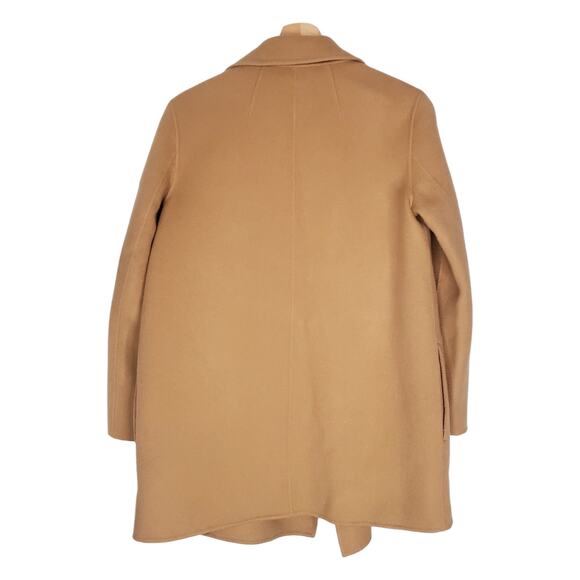 Theory Clairene New Divide Wool Cashmere Coat Jacket Tan Open Front Size Small - Picture 3 of 13